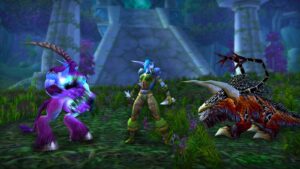 World of Warcraft character next to enemies -- WoW expansions in chronological order