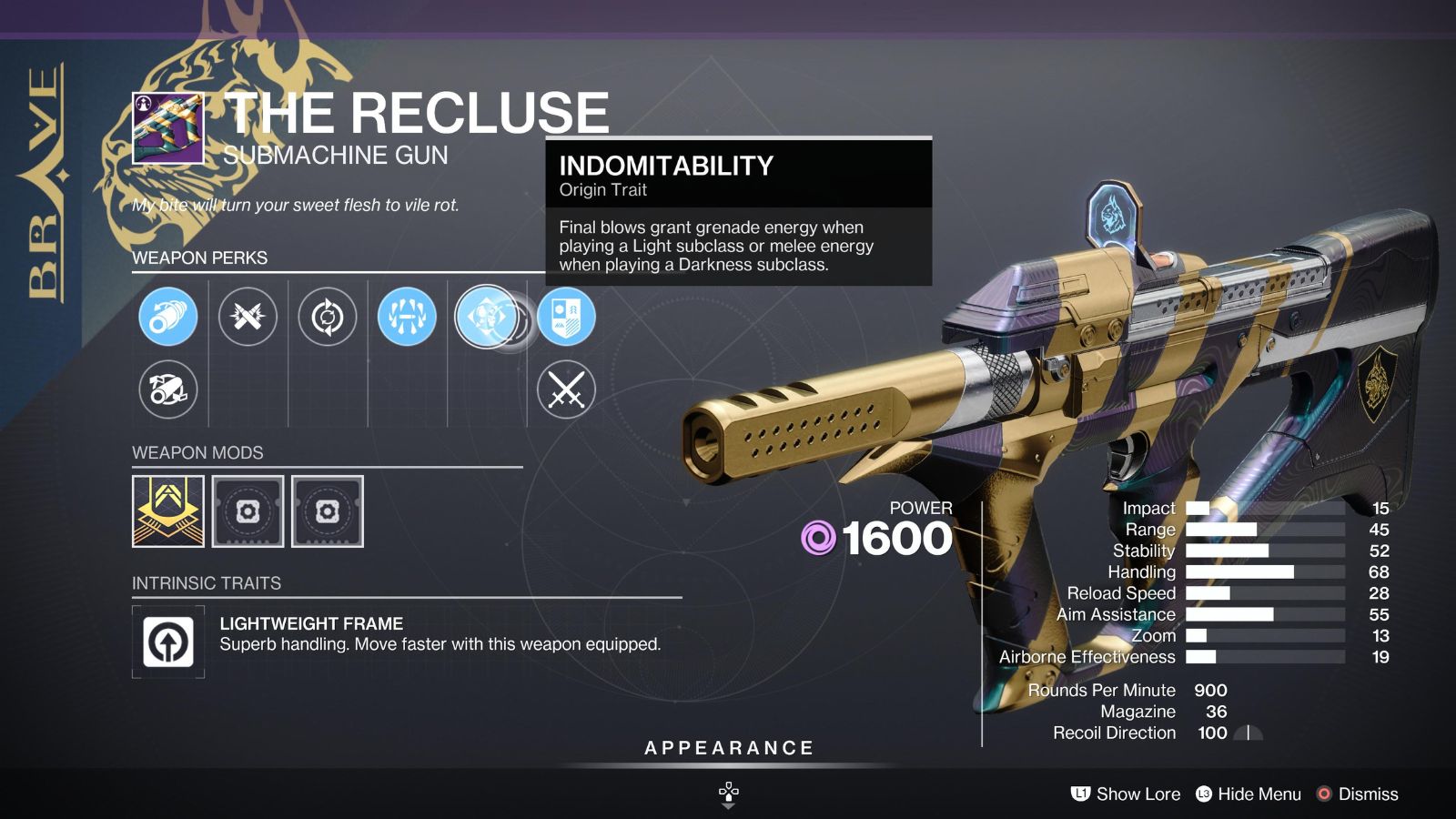 Destiny 2 Recluse god roll: Kombinasi keuntungan terbaik untuk SMG baru