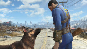 Fallout 4 survivor with dog