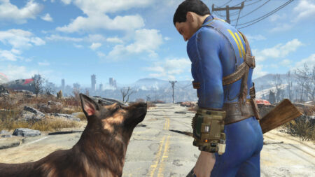 Fallout 4 survivor with dog