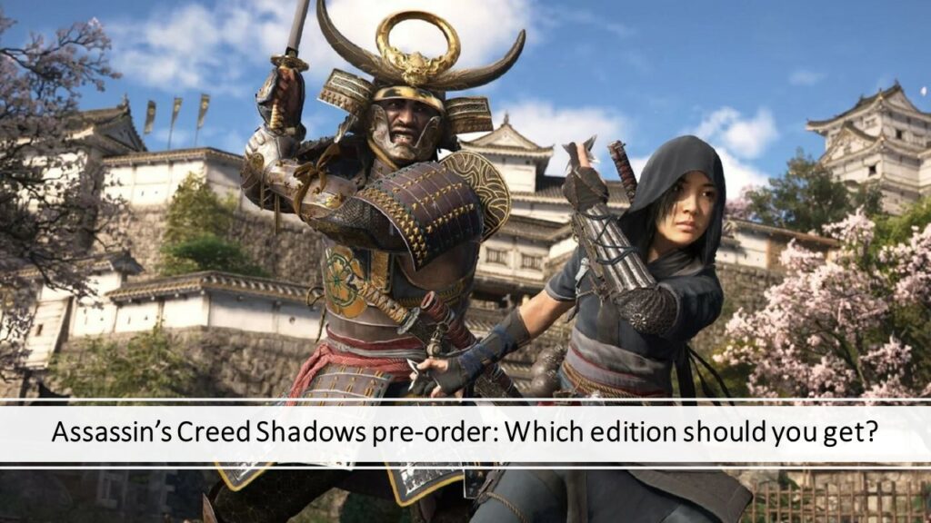 Naoe et Yasuke dans l'image vedette de l'article de précommande de ONE Esports Assassin's Creed Shadows