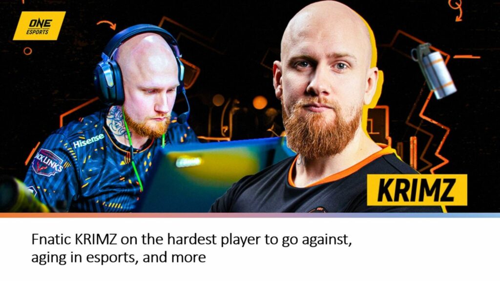 Freddy, jugador de Fnatic CS2 "krimz" Johansson en la imagen de ONE Esports para el artículo Ask Me Anything sobre él