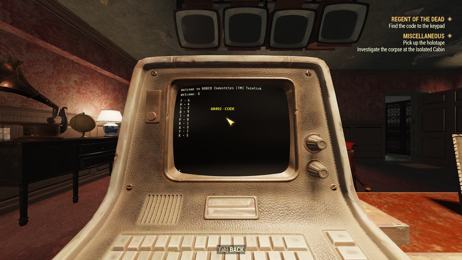 Fallout 76 Regent of the Dead Mysterious Keypad code | ONE Esports