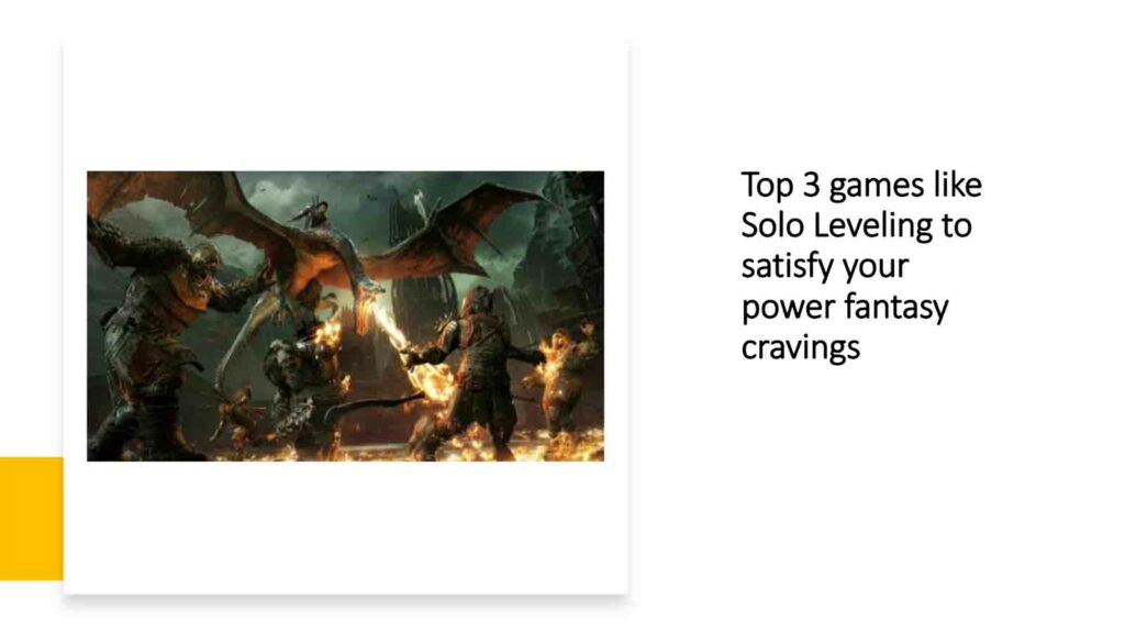 Gameplay screenshot of the game “Middle Earth Shadow of War” in the featured image by ONE Esports for the article "Top 3 Games Like Solo Leveling to Satisfy Your Power Fantasies"