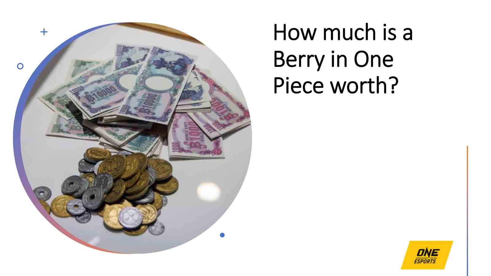 One Piece Live Action Netflix Currency Props in ONE Esports Item Suggestion Image "How much is a berry worth in One Piece?"