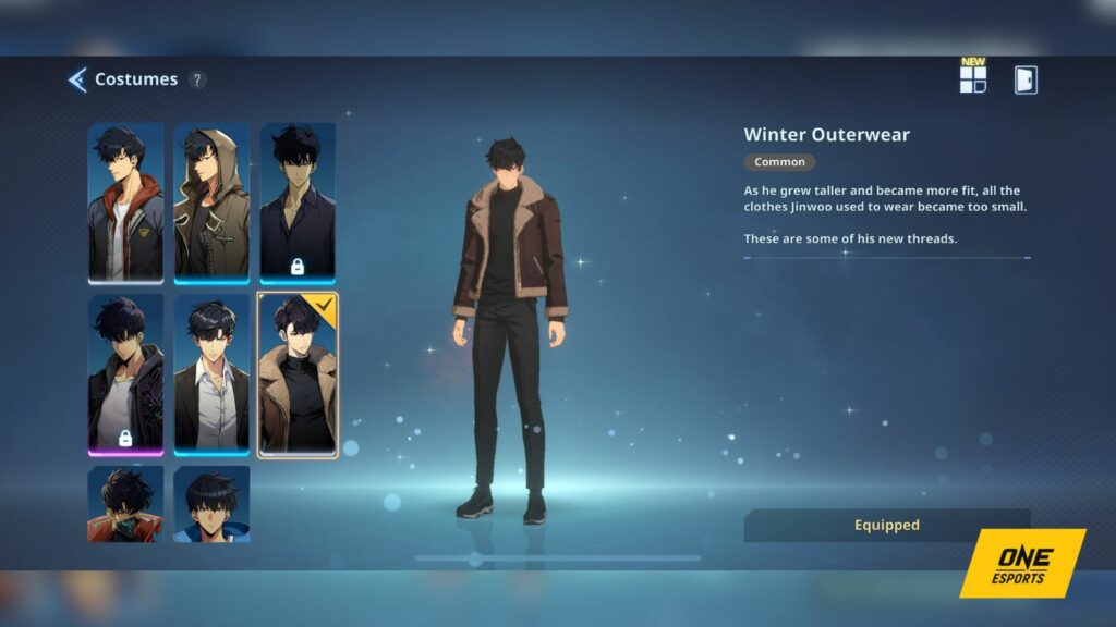 Trajes de Solo Leveling Arise Prendas de abrigo de invierno de Sung Jinwoo