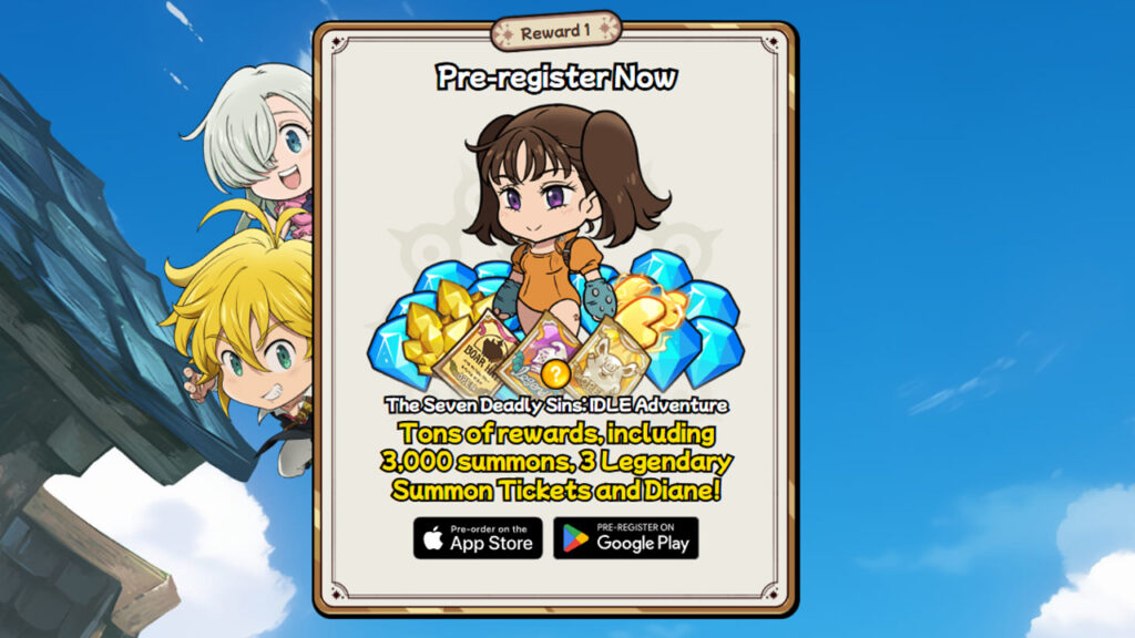 Preinscríbase para el sorteo en The Seven Deadly Sins Idle Adventure, incluidas todas las recompensas gratuitas y Diane