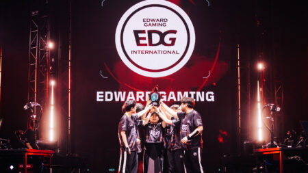 Edward Gaming's Valorant roster lifts the VCT China Stage 1 trophy