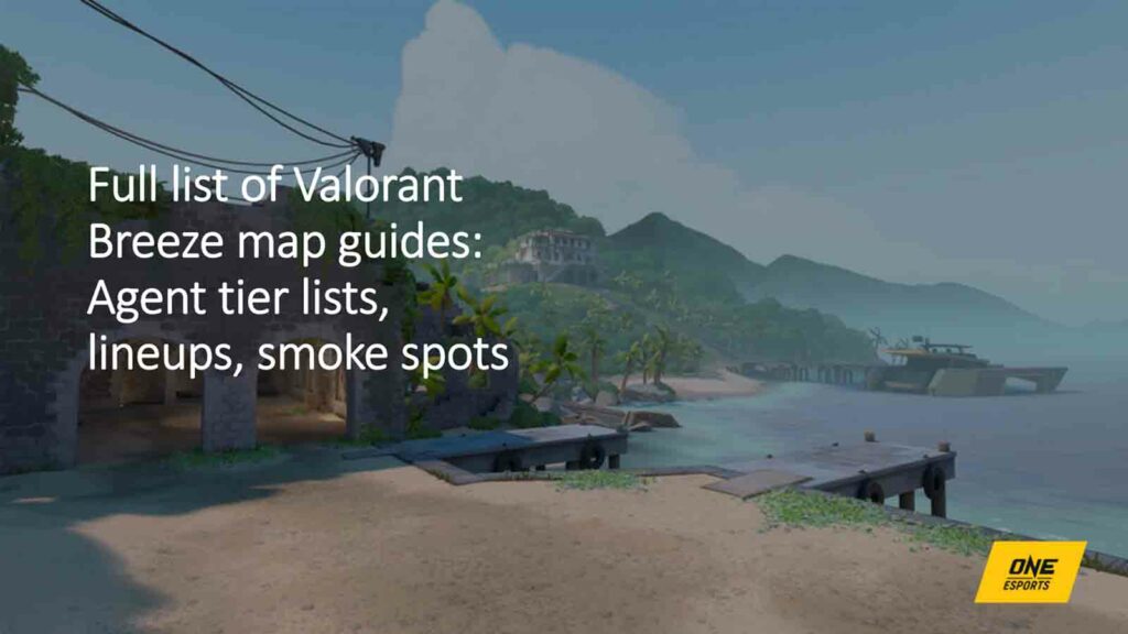 Lista completa de guías de mapas de Valorant Breeze: listas de niveles de agentes, colas, puntos de humo