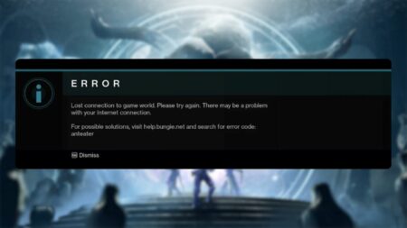 Destiny 2 anteater error code
