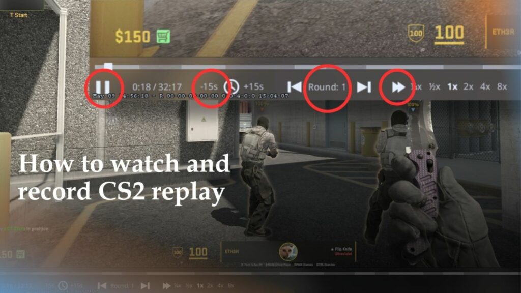 HUD de control de repetición de CS2 en la imagen de ONE Esports para obtener una guía sobre cómo ver y grabar la repetición de CS2