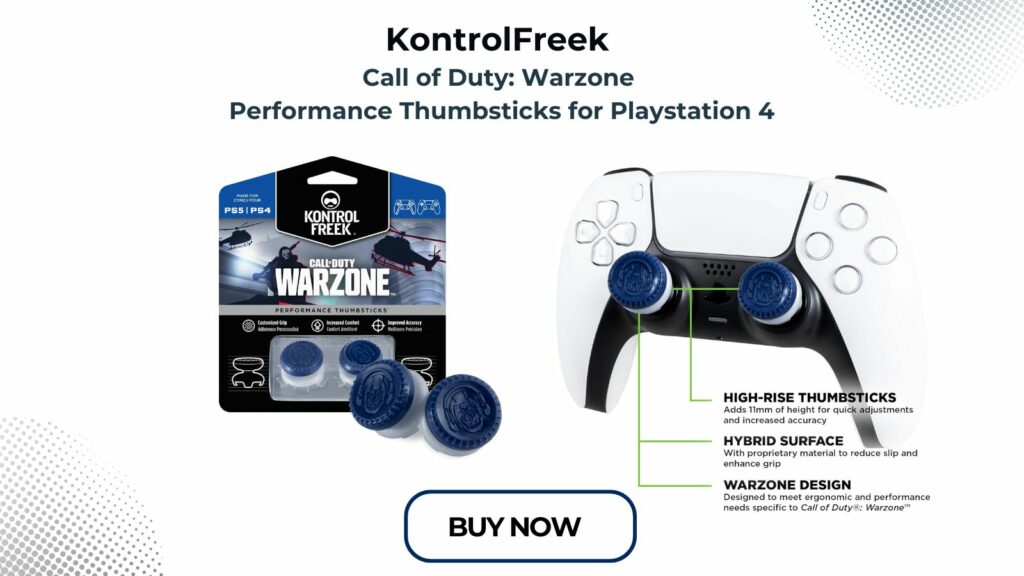 KontrolFreek Call of Duty: Warzone Performance Thumbsticks para Playstation 4 (PS4) y Playstation 5 (PS5) Azul/Gris