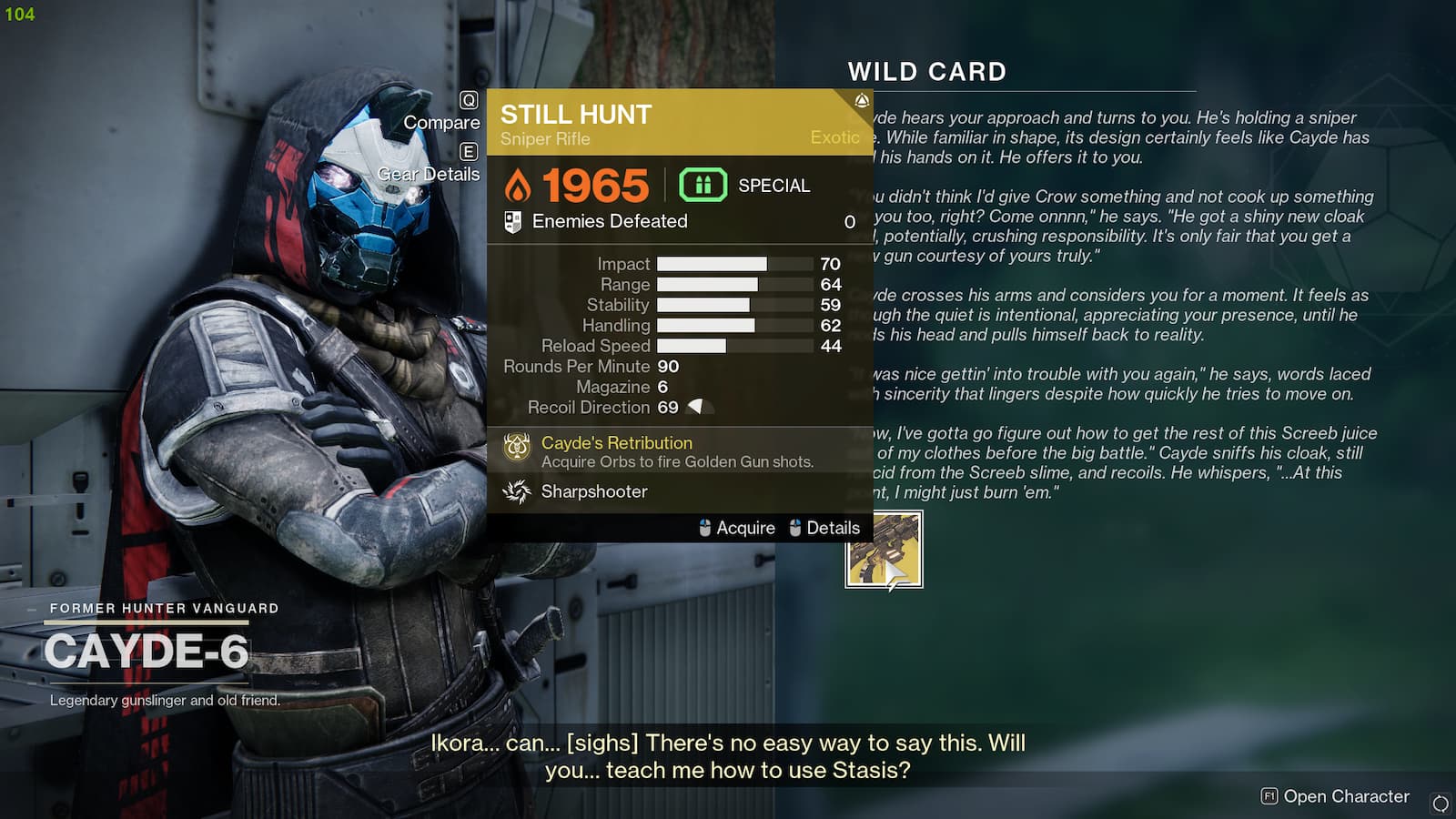 How to get Destiny 2 Still Hunt golden gun Exotic Sniper ONE Esports