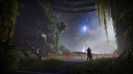 A character in Destiny 2 being shown in a key visual for The Final Shape expansion