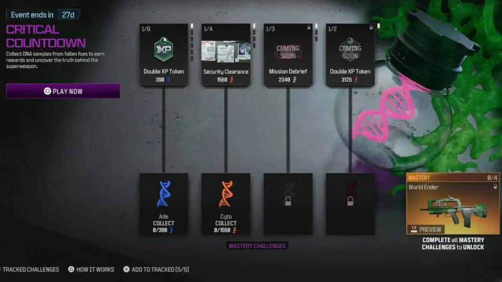 Critical Countdown event rewards in Modern Warfare 3