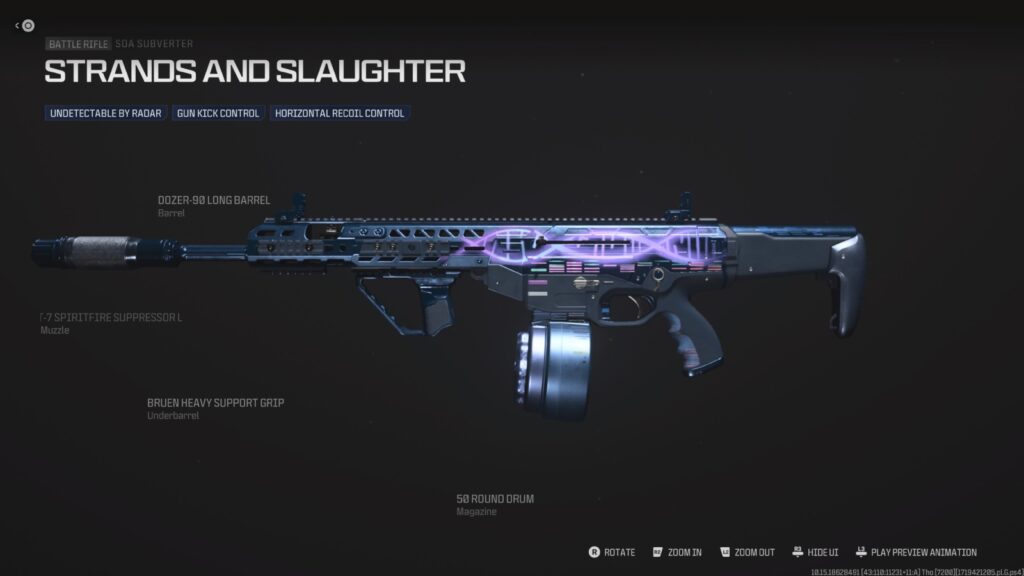 Plano de armamento Strands and Slaughter para SOA Subverter