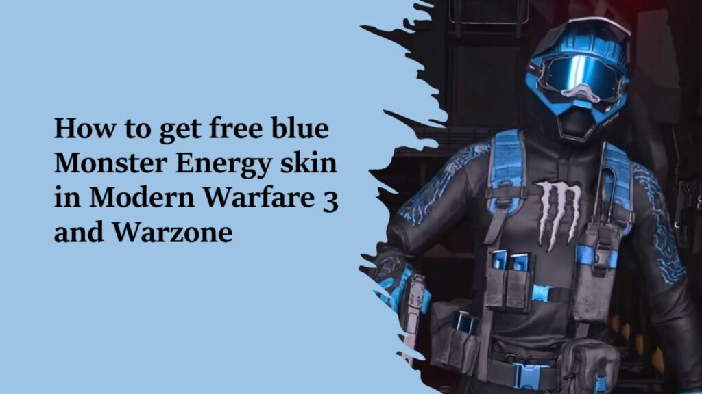 "Low profile" BBQ Operator Skin in ONE Esports image for article on how to get the free blue Monster Energy skin in Modern Warfare 3 and Warzone