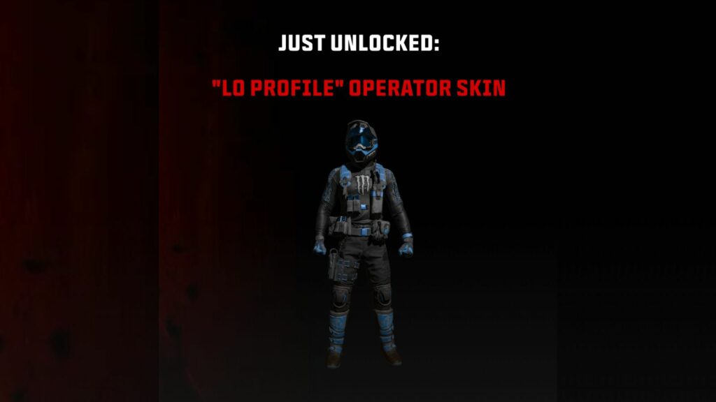 Blue Monter Energy skin unlocked from Call of Duty redemption website