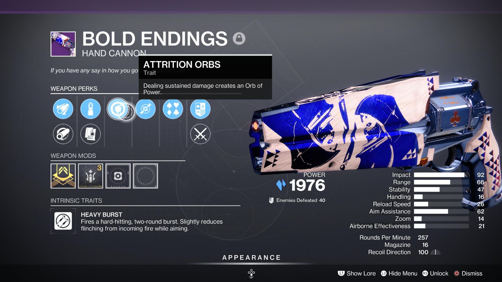 God roll Destiny 2 Bold Endings 