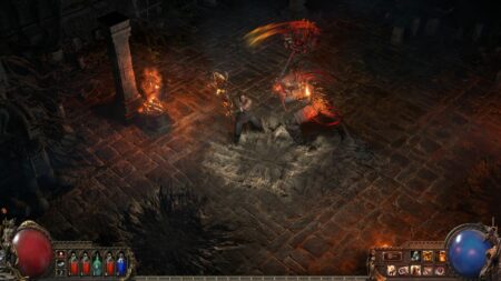 Path of Exile 2 gameplay boss fight