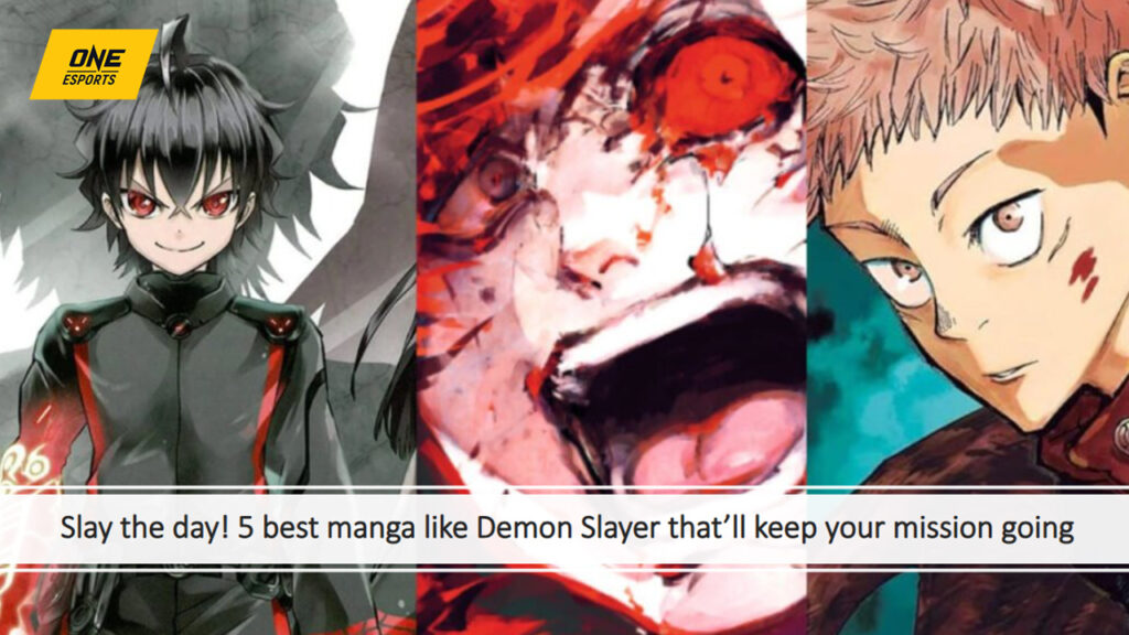 Los 5 mejores mangas como Demon Slayer, portadas de manga de Jujutsu Kaisen, Tokyo Ghoul y Twin Star Exorcists