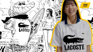 Nico Robin, a crocodile, and a model for the One Piece Lacoste collaboration