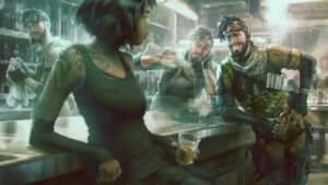 Rampart, Mirage, and Newcastle in Apex Legends key visual