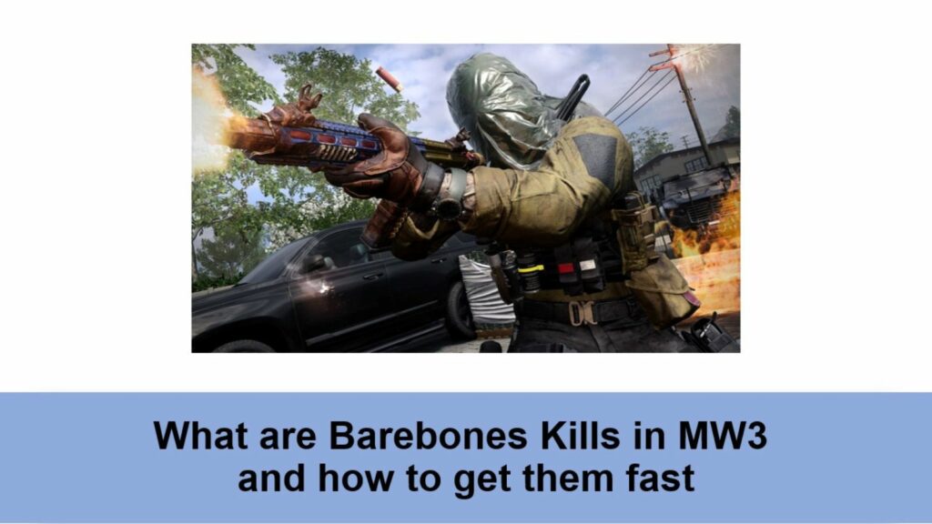 Operator Scar shoots enemies in image by ONE Esports. What are barebones kills in Modern Warfare 3 and how do you get them fast?