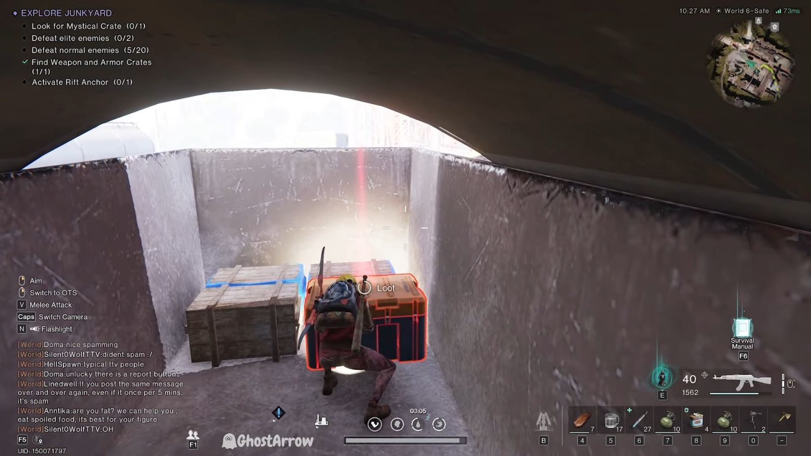 Mystical Crate in Junkyard in Once Human unique loot 2024 ONE Esports