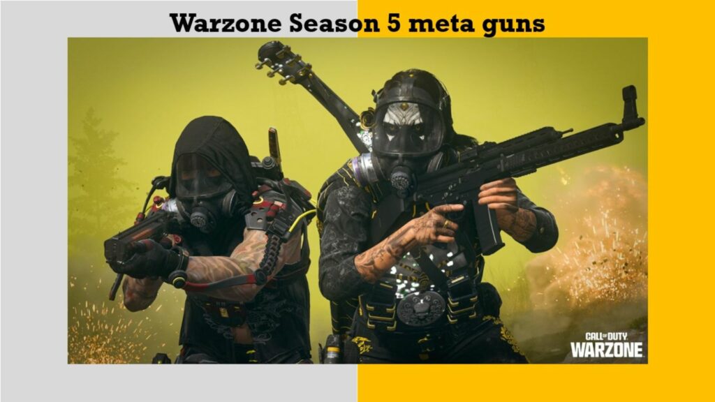 Operators Enigma and Valeria in ONE Esports' Warzone Season 5 meta guns image