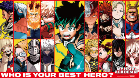 My Hero Academia popularity contest official key art featuring the series most popular characters