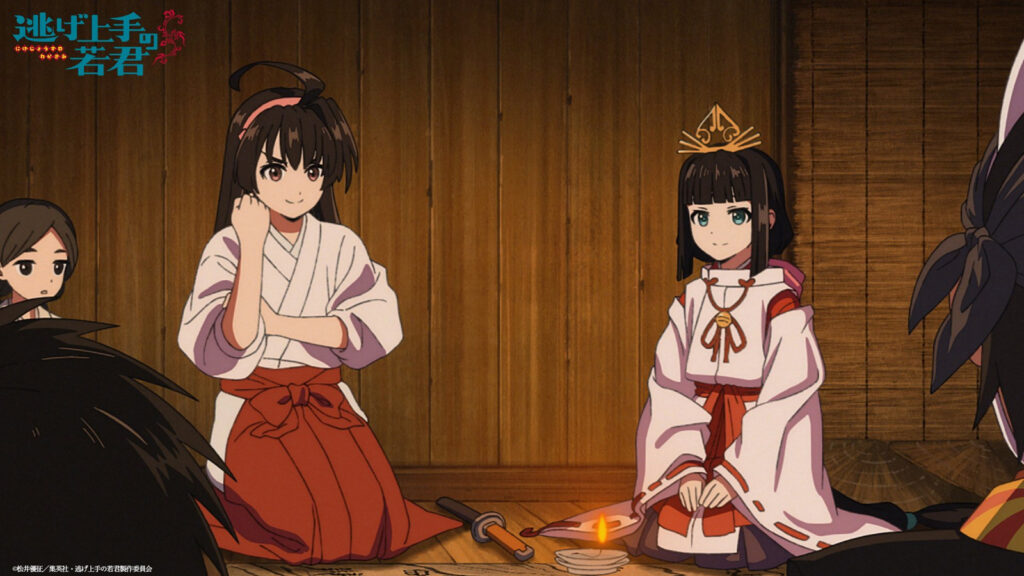 Los personajes secundarios de The Elusive Samurai, Shizuku y Ayako Mochizuki, vistos en el episodio 8 de la temporada 1.