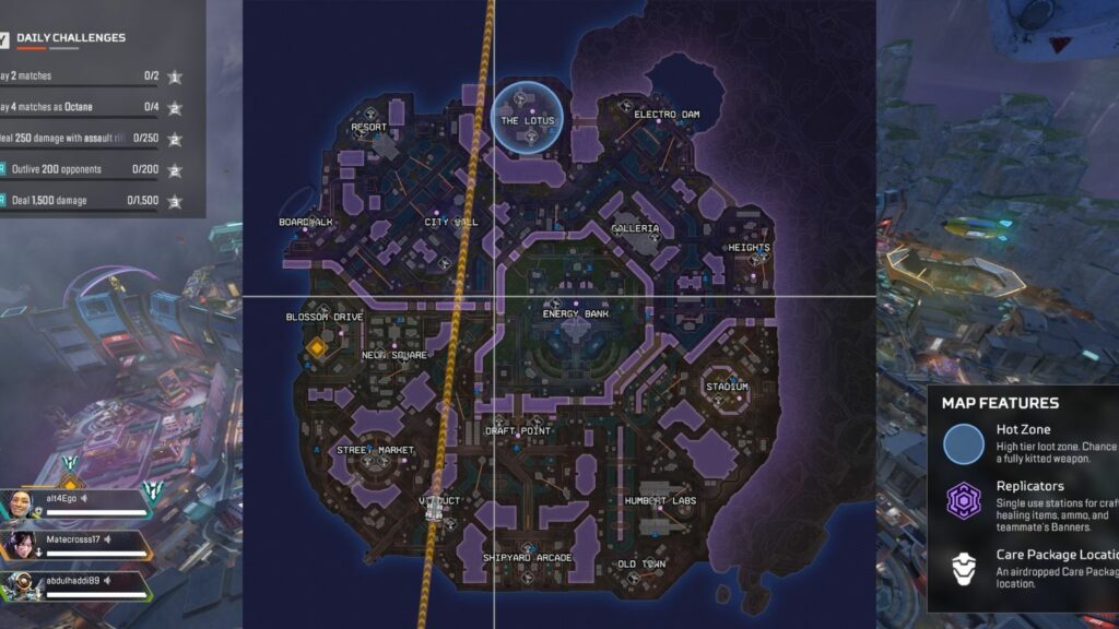 Mapa del Distrito E de Apex Legends