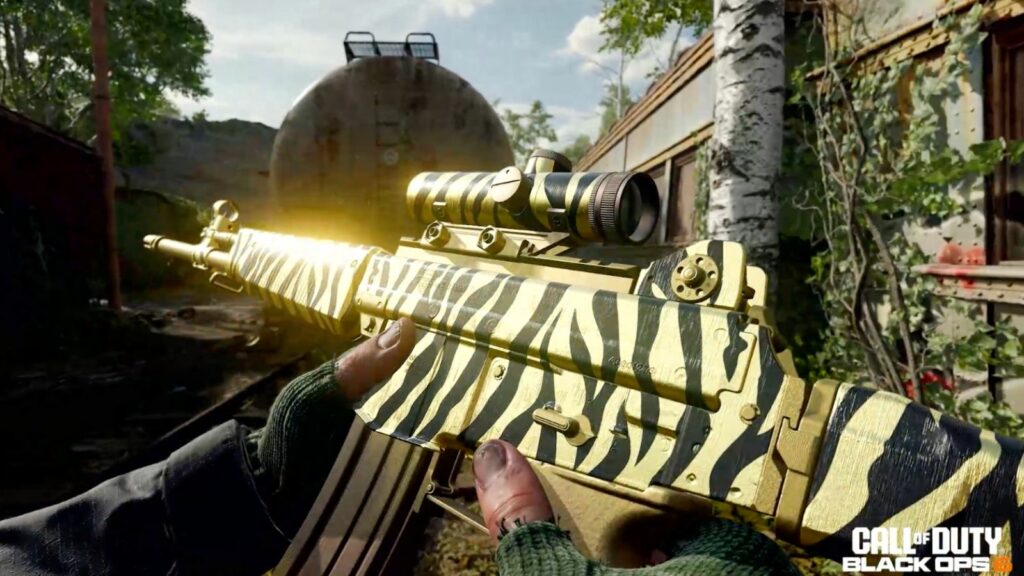 Camuflaje Tigre Dorado, uno de los camuflajes de maestría BO6 en Warzone