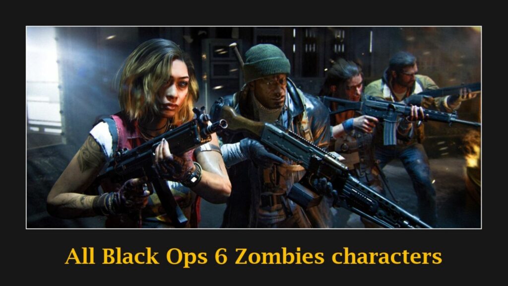 Maya Aguinaldo, Mac Carver, Elizabeth Grey and Grigori Weaver in ONE esports image for all Black Ops 6 Zombies characters