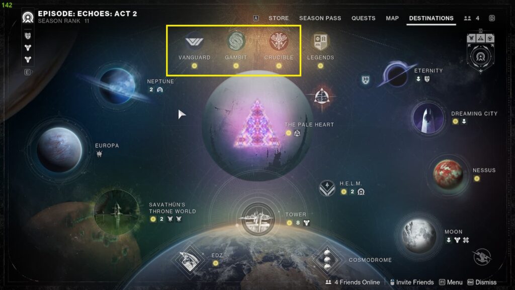 Actividades rituales en Destiny 2