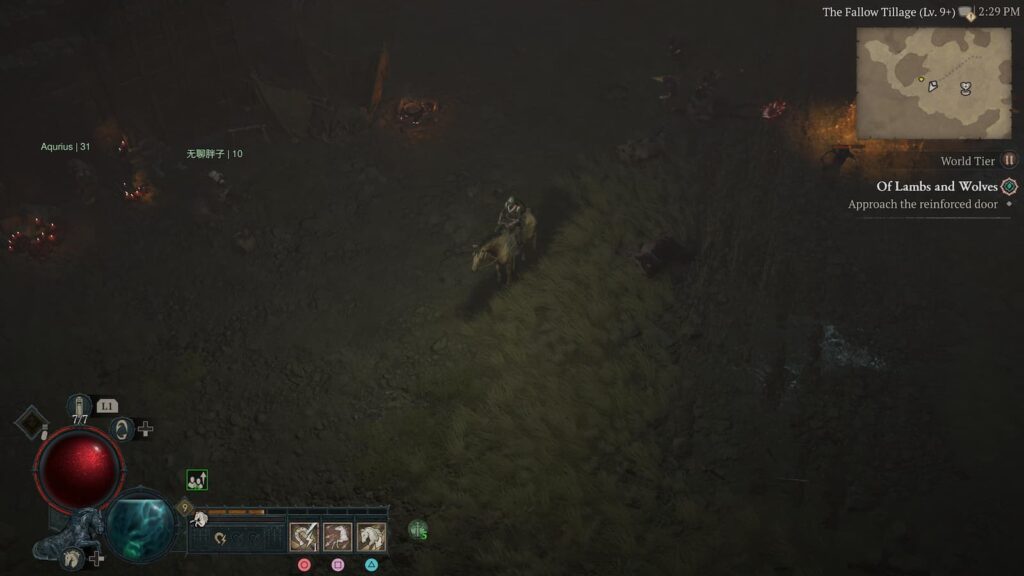 Diablo 4 character on horseback