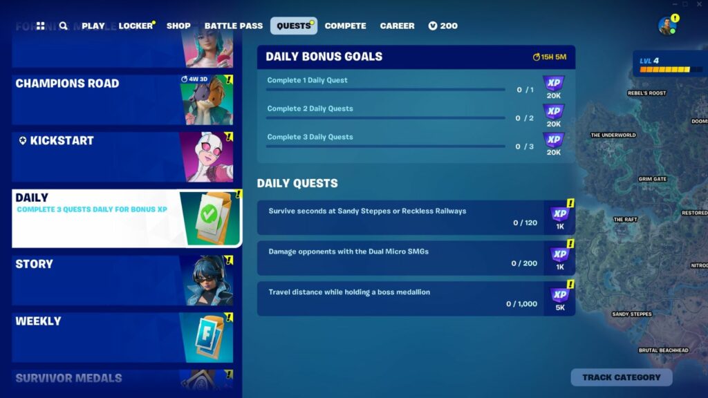 Desafíos diarios de Fortnite: cómo obtener XP rápidamente en Fortnite