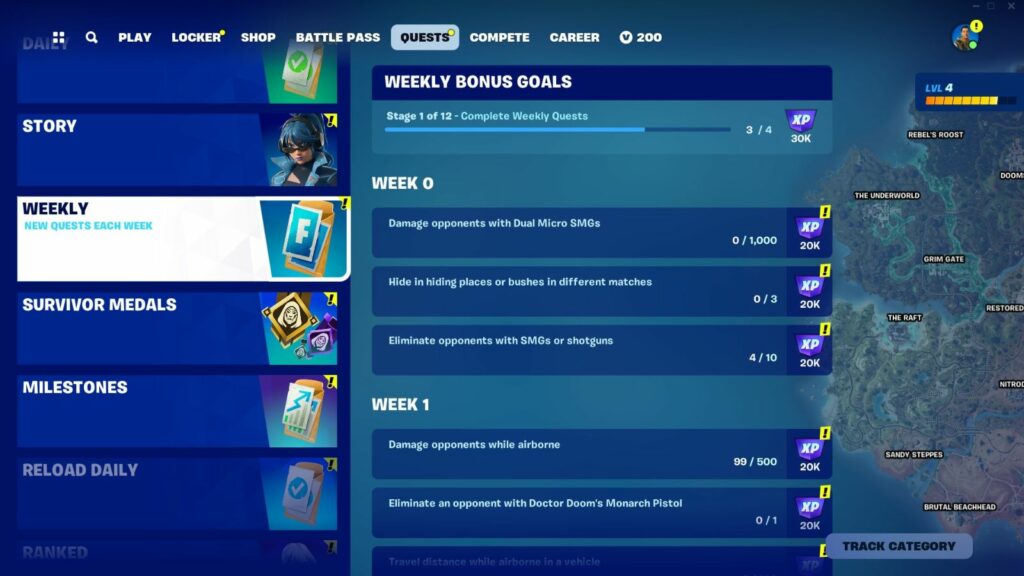 Desafíos semanales de Fortnite: cómo obtener XP rápidamente en Fortnite