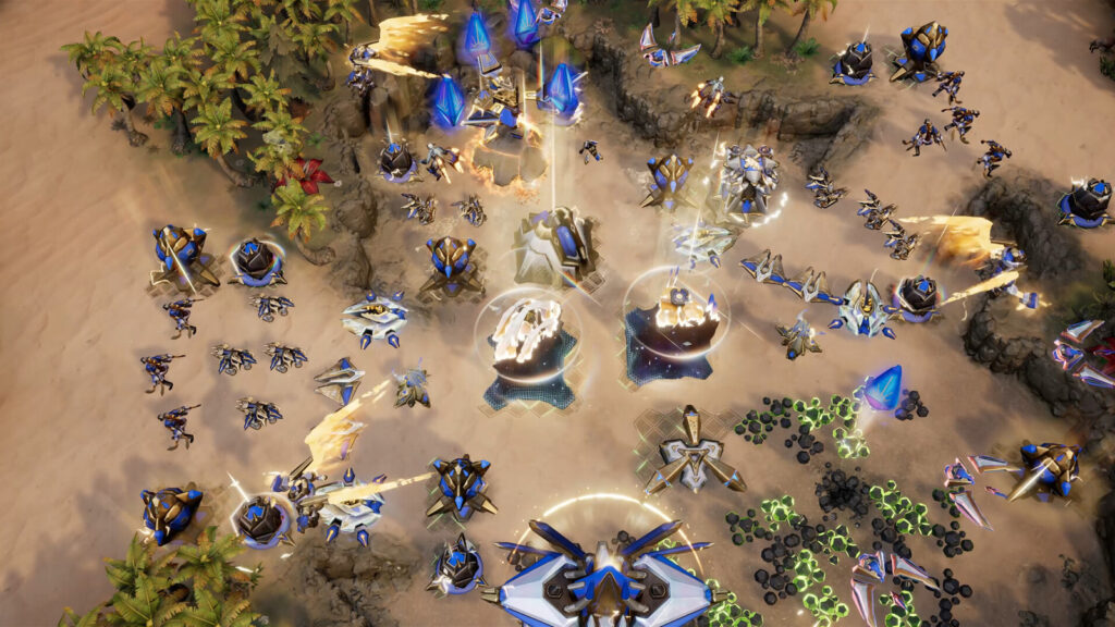All Stormgate factions: Every race, history, and culture Stormgate Celestial (alien) faction in game screenshot