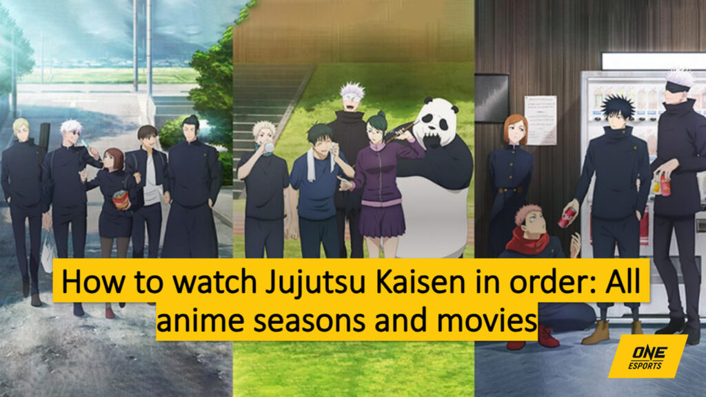 Orden de visualización de Jujutsu Kaisen. Protagonistas vistos en diferentes arcos y temporadas del anime.