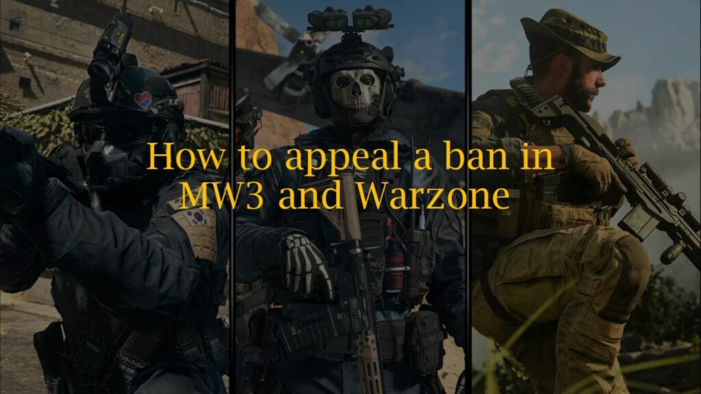 Operators Jet, Ghost, and Price in ONE Esports' image for how to appeal a ban in Modern Warfare 3 and Warzone