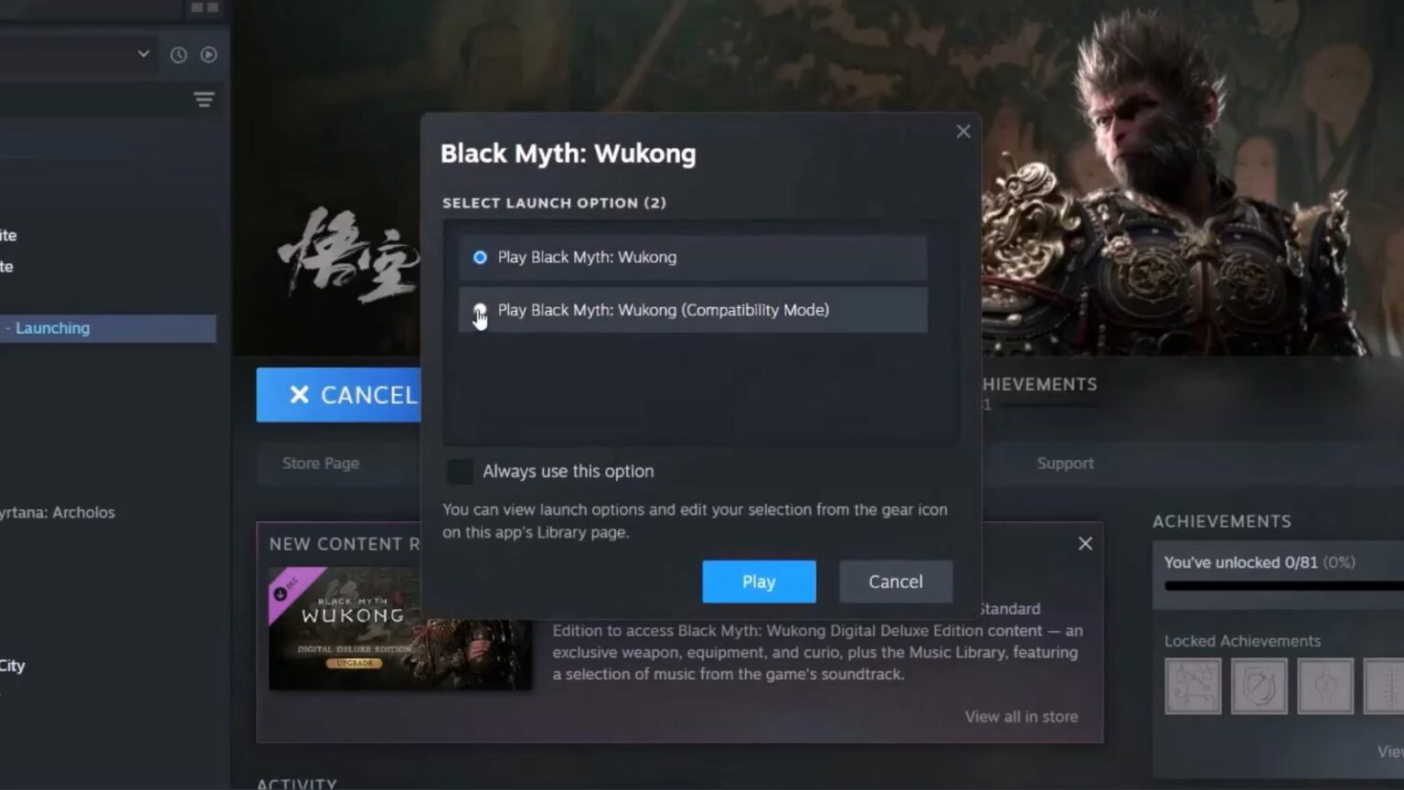 Big Black Myth Wukong Compatibility Mode explained ONE Esports