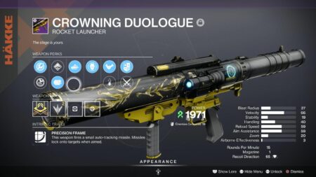 Destiny 2 Crowning Duologue god roll