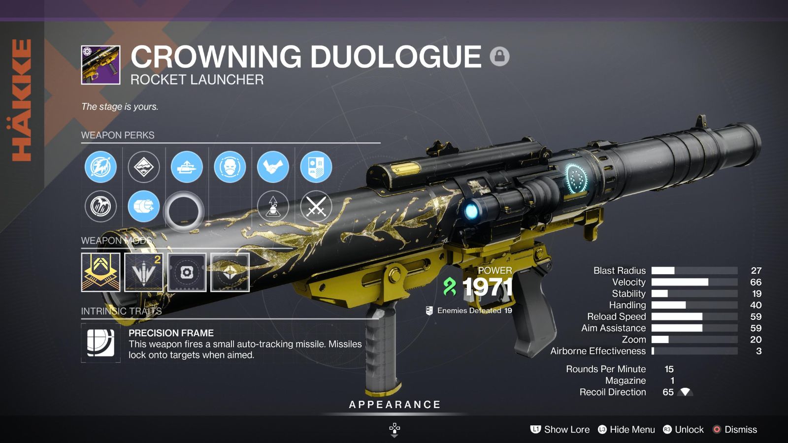 Destiny 2 Crowning Duologue god roll 