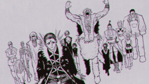 Hunter x Hunter's Phantom Troupe group seen in the volume 38 promotional teaser by Shueisha