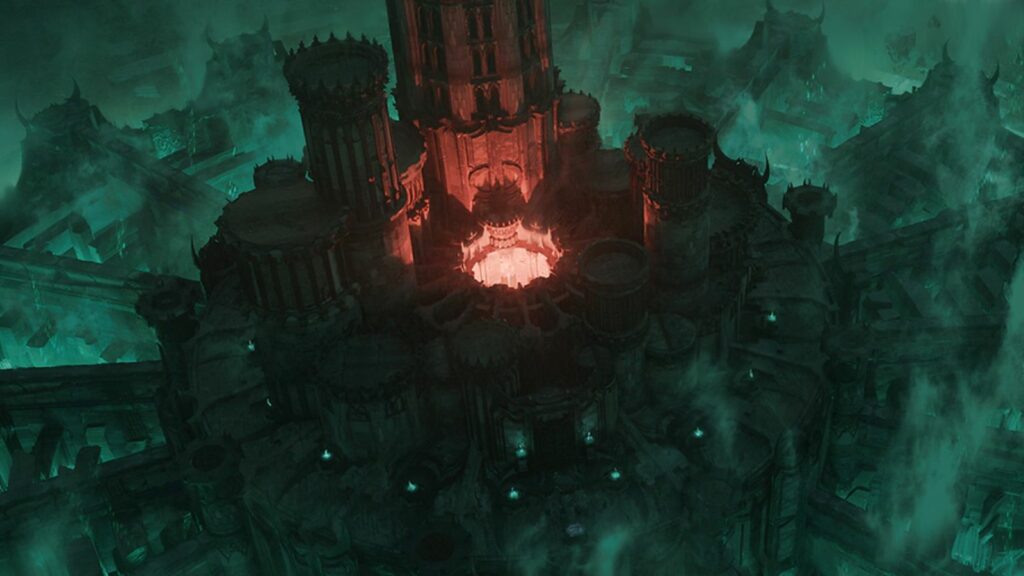 Imagen oficial de la Ciudadela Negra de Diablo 4 Vessel of Hatred.