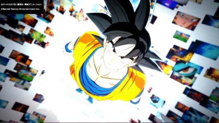 Screenshot of Goku in Dragon Ball Sparking Zero Episode Battle opening scene