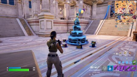 How to eat the birthday cake in Fortnite