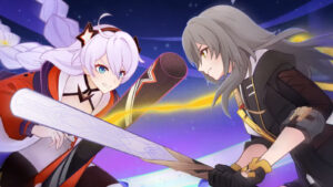 Honkai Impact 3rd's Kiana Kaslana and Honkai Star Rail's Trailblazer Stelle